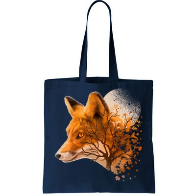 Cool Red Fox Tree Tote Bag