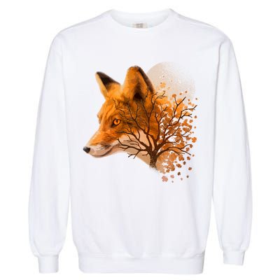 Cool Red Fox Tree Garment-Dyed Sweatshirt