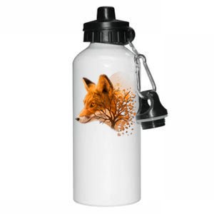 Cool Red Fox Tree Aluminum Water Bottle 