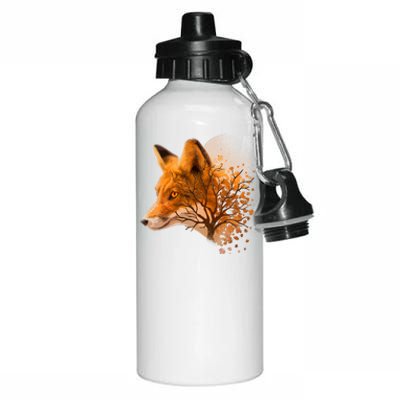 Cool Red Fox Tree Aluminum Water Bottle