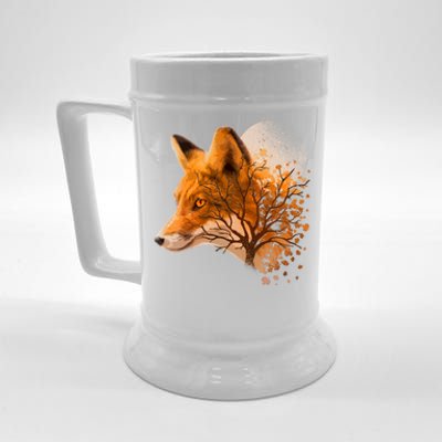 Cool Red Fox Tree Beer Stein