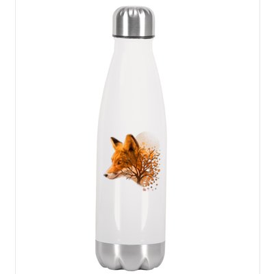 Cool Red Fox Tree Stainless Steel Insulated Water Bottle