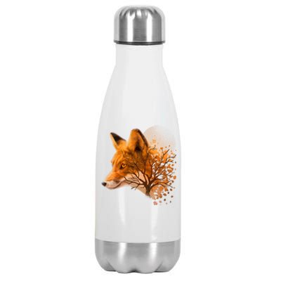 Cool Red Fox Tree Stainless Steel Insulated Water Bottle