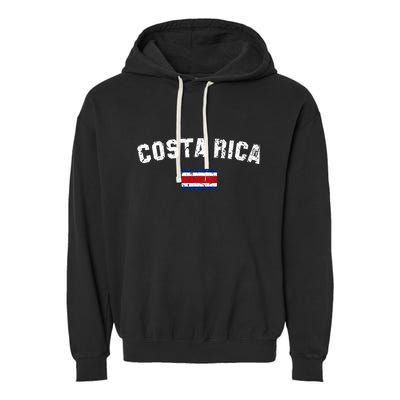 Costa Rica Flag Vintage Costa Rican Garment-Dyed Fleece Hoodie