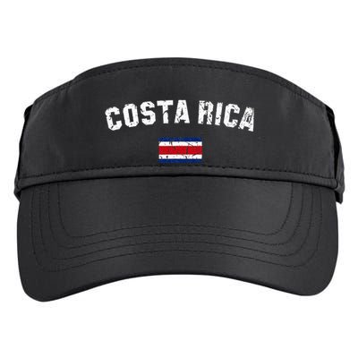 Costa Rica Flag Vintage Costa Rican Adult Drive Performance Visor