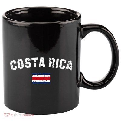 Costa Rica Flag Vintage Costa Rican 11oz C Handle Ceramic Mug