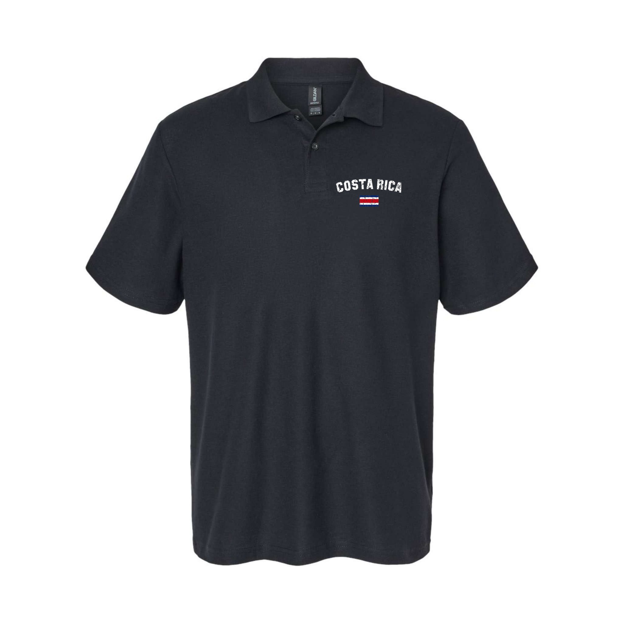Costa Rica Flag Vintage Costa Rican Polo