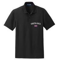 Costa Rica Flag Vintage Costa Rican Dry Zone Grid Polo