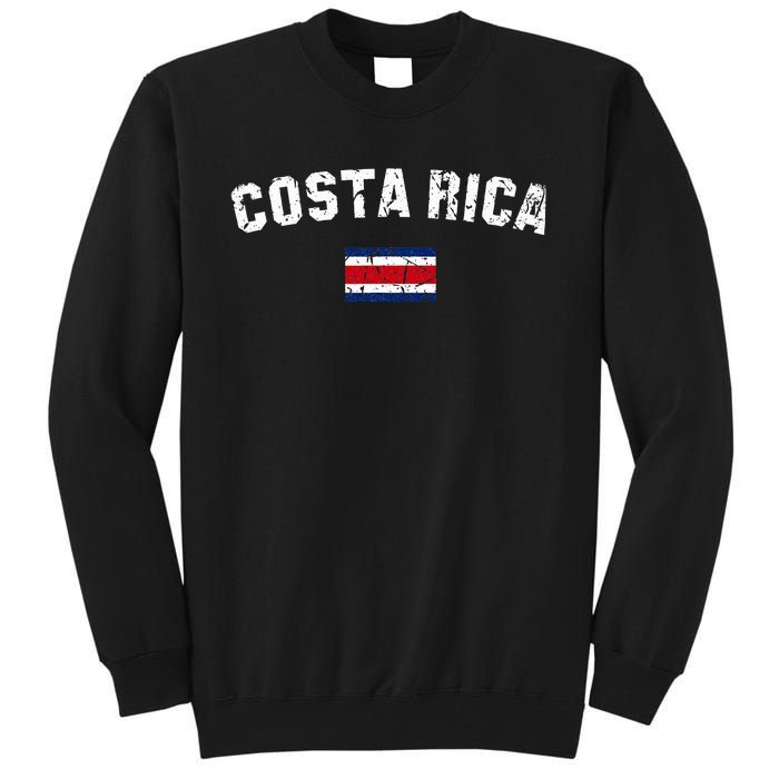 Costa Rica Flag Vintage Costa Rican Tall Sweatshirt