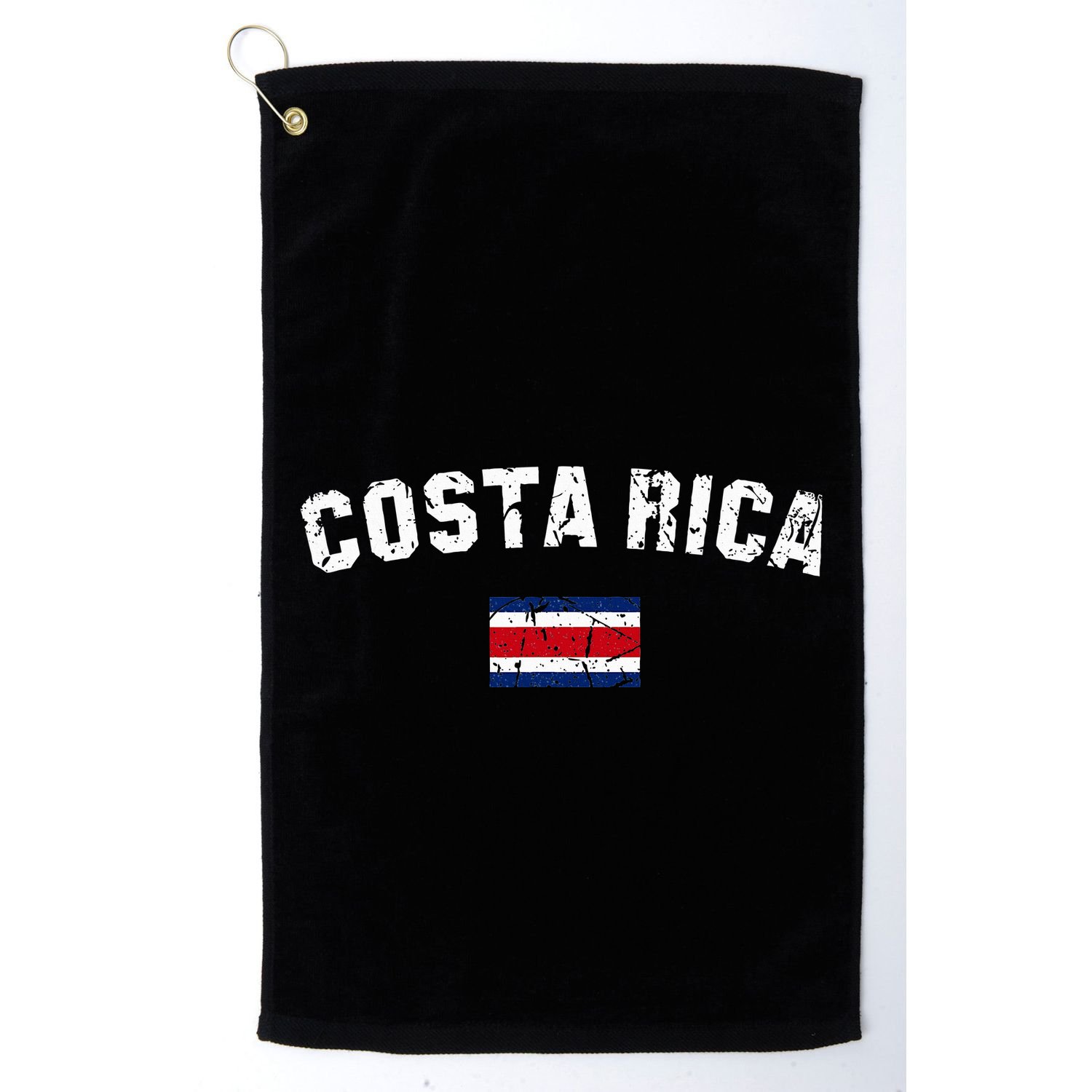 Costa Rica Flag Vintage Costa Rican Golf Towel