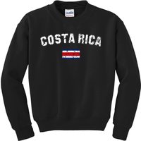 Costa Rica Flag Vintage Costa Rican Kids Sweatshirt