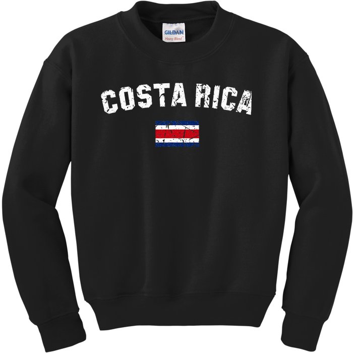 Costa Rica Flag Vintage Costa Rican Kids Sweatshirt