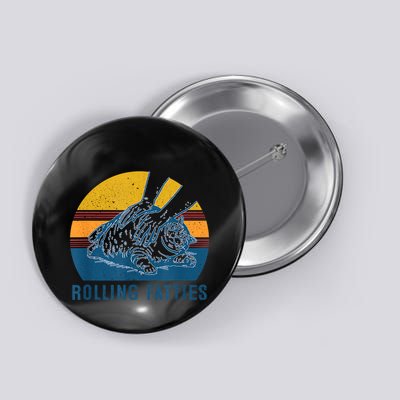 Cat Rolling Fatties Funny Button