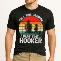 Cute Retro Full Time Grandpa Part Time Hooker Fathers Day Fishing Performance Shirt