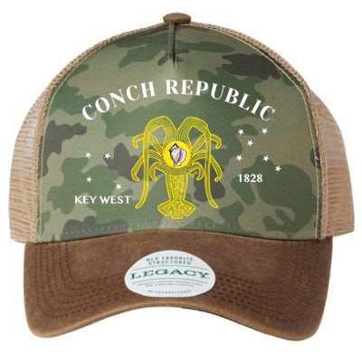 Conch Republic Flag Lobster Florida Keys Lobster Season Legacy Tie Dye Trucker Hat