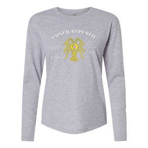 Conch Republic Flag Lobster Florida Keys Lobster Season Womens Cotton Relaxed Long Sleeve T-Shirt