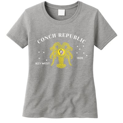 Conch Republic Flag Lobster Florida Keys Lobster Season Womens T-Shirt