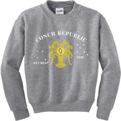 Conch Republic Flag Lobster Florida Keys Lobster Season Kids Sweatshirt