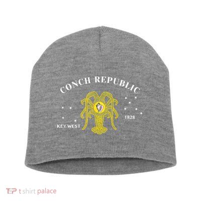 Conch Republic Flag Lobster Florida Keys Lobster Season Short Acrylic Beanie