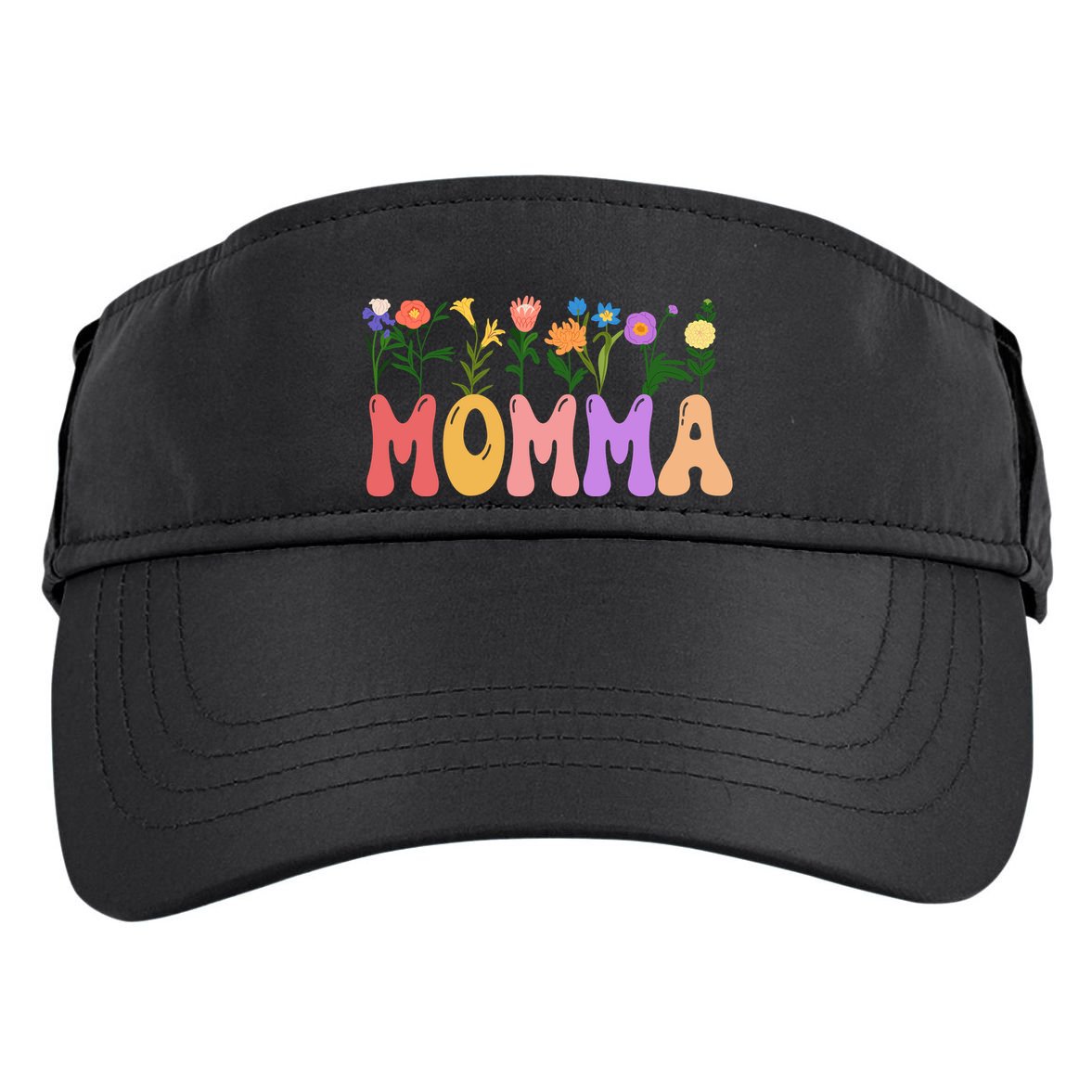 Cute Retro Floral Momma Adult Drive Performance Visor