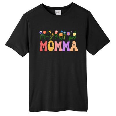 Cute Retro Floral Momma Tall Fusion ChromaSoft Performance T-Shirt