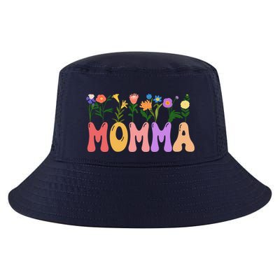 Cute Retro Floral Momma Cool Comfort Performance Bucket Hat