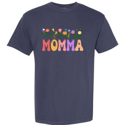 Cute Retro Floral Momma Garment-Dyed Heavyweight T-Shirt