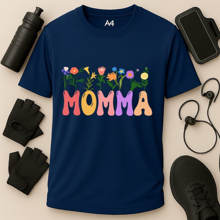 Cute Retro Floral Momma Cooling Performance Crew T-Shirt