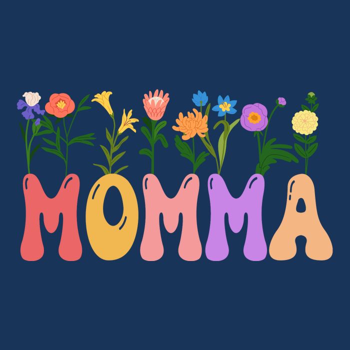 Cute Retro Floral Momma Cooling Performance Crew T-Shirt