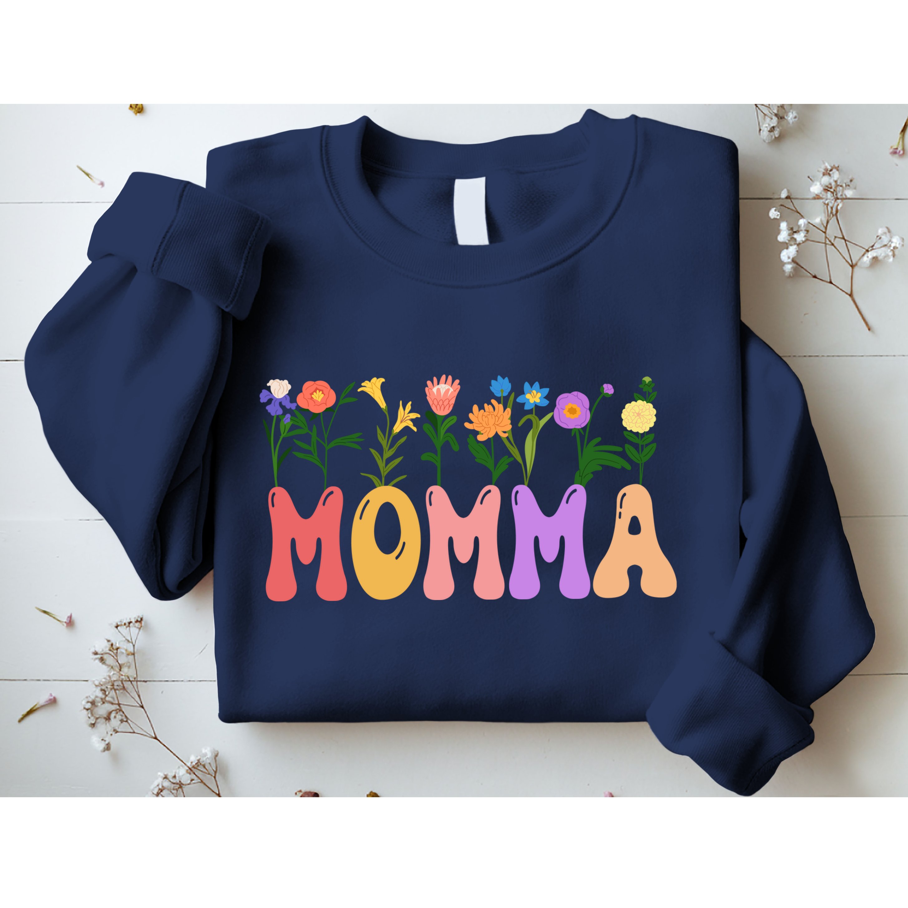 Cute Retro Floral Momma Sweatshirt