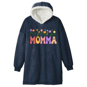 Cute Retro Floral Momma Hooded Wearable Blanket