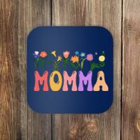 Cute Retro Floral Momma Coaster