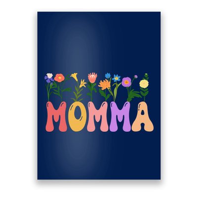 Cute Retro Floral Momma Poster