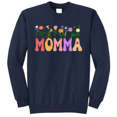 Cute Retro Floral Momma Tall Sweatshirt