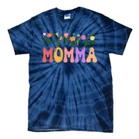 Cute Retro Floral Momma Tie-Dye T-Shirt