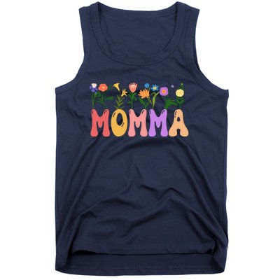 Cute Retro Floral Momma Tank Top