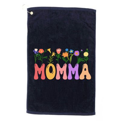 Cute Retro Floral Momma Golf Towel