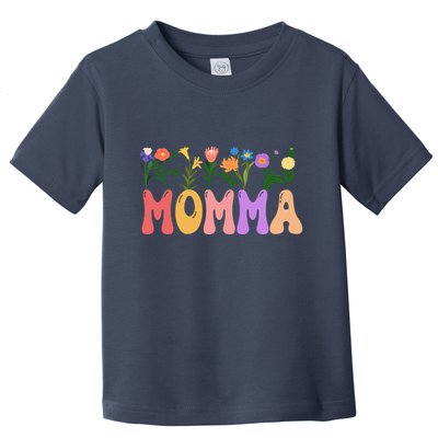 Cute Retro Floral Momma Toddler T-Shirt