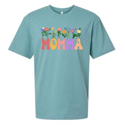 Cute Retro Floral Momma Sueded Cloud Jersey T-Shirt