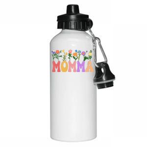 Cute Retro Floral Momma Aluminum Water Bottle