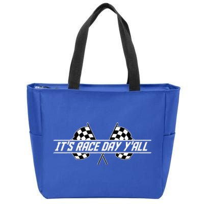 Car Racing Flag Finish Line Checkered Automobile Sport Racer Zip Tote Bag