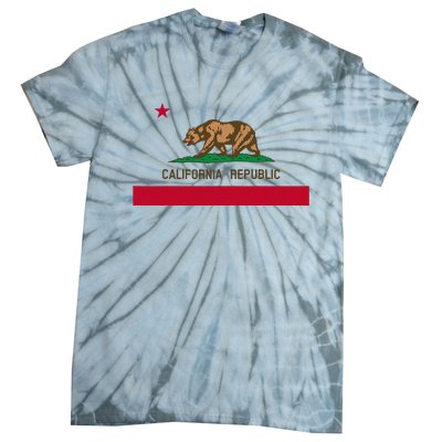 California Republic Flag Patriotic State Travel Usa Tie-Dye T-Shirt