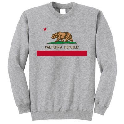 California Republic Flag Patriotic State Travel Usa Tall Sweatshirt