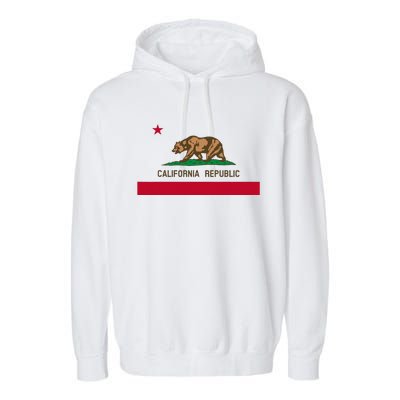 California Republic Flag Patriotic State Travel Usa Garment-Dyed Fleece Hoodie