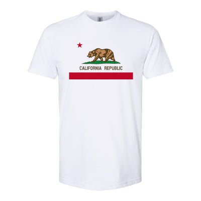 California Republic Flag Patriotic State Travel Usa Softstyle CVC T-Shirt