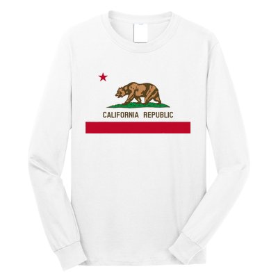 California Republic Flag Patriotic State Travel Usa Long Sleeve Shirt