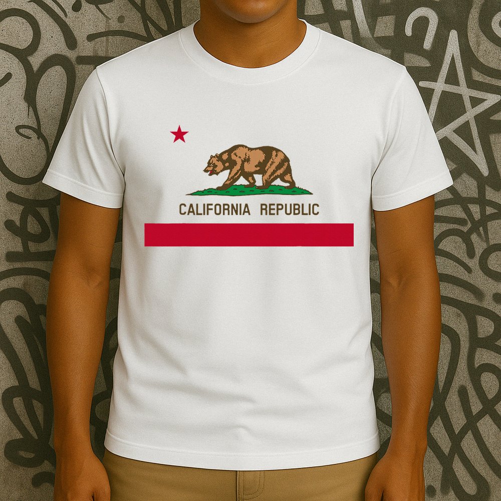 California Republic Flag Patriotic State Travel Usa T-Shirt