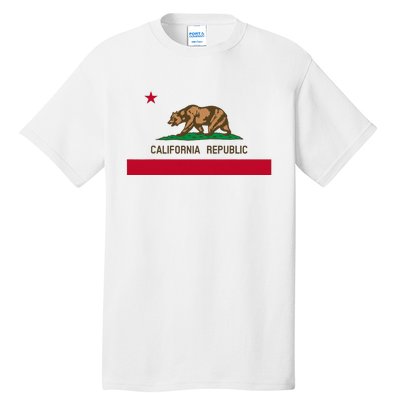 California Republic Flag Patriotic State Travel Usa Tall T-Shirt