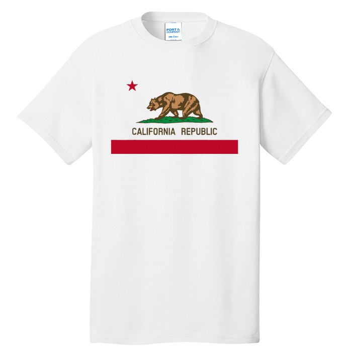 California Republic Flag Patriotic State Travel Usa Tall T-Shirt