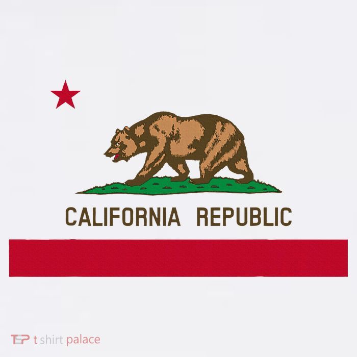 California Republic Flag Patriotic State Travel Usa Tall T-Shirt